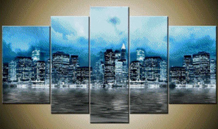 Триптих Город - город, триптих - предпросмотр