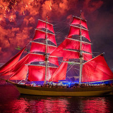 Схема вышивки «алые паруса»