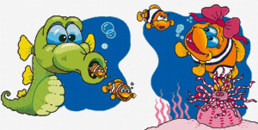 морская тематика - рыбки, детское, детская, детям, море, рыбка, мультик, мультяшки - предпросмотр