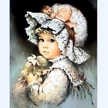 Схема вышивки «маленькая леди»