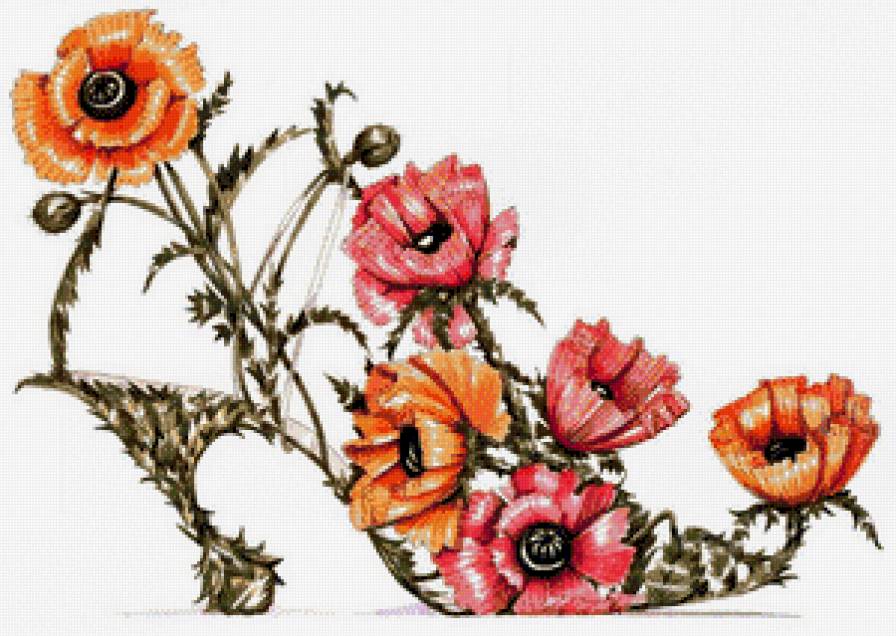 Цветочный босоножек - цветы.букет - предпросмотр