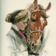 Схема вышивки «Дама»