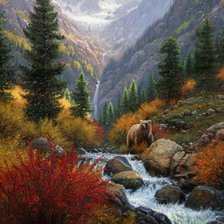 Схема вышивки «горный пейзаж»