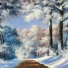 Схема вышивки «зимний пейзаж»