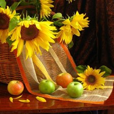 Схема вышивки «подсолнухи»