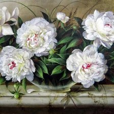 Схема вышивки «серия "пионы"»