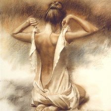 Схема вышивки «Девушка»