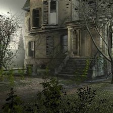 Схема вышивки «дом с привидениями»