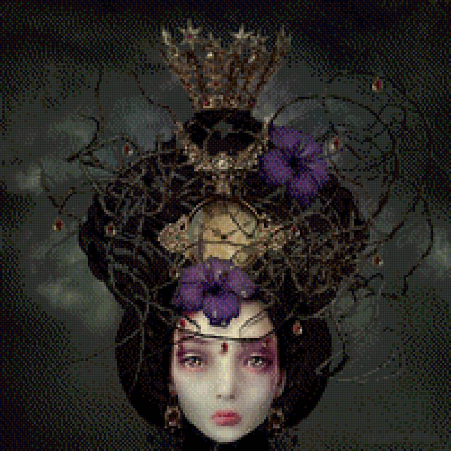 лицо - мрачно, лицо, готика - предпросмотр