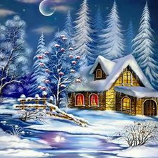 Схема вышивки «зимулька»