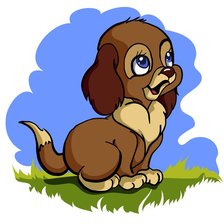 Схема вышивки «щеночек»