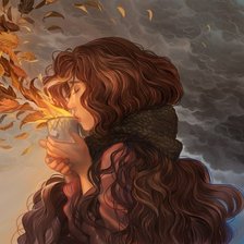 Схема вышивки «Осенний ветер»