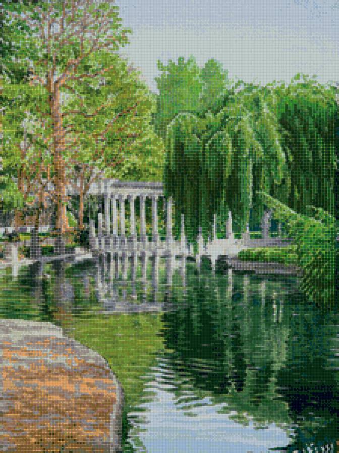 Природа - природа, пейзаж, река, ива - предпросмотр