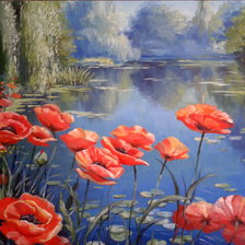 Схема вышивки «Маки»