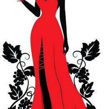 Схема вышивки «Девушка с бокалом»