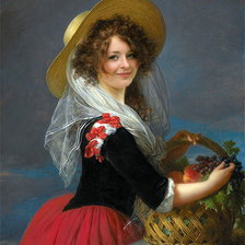 Схема вышивки «Дама в шляпе»