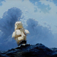 Схема вышивки «Белеет парус одинокий»