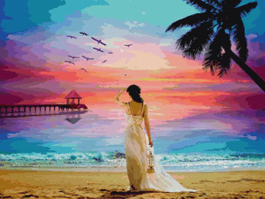 в ожидании - природа, девушка, море - предпросмотр