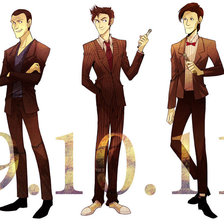 Схема вышивки «Три Доктора»