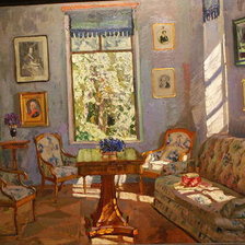 Схема вышивки «СЕРИЯ  "ИНТЕРЬЕРЫ". УСАДЕБНАЯ ГОСТИНАЯ»