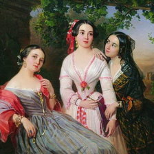 Схема вышивки «СЕРИЯ  "ПОРТРЕТЫ". СЕСТРЫ СУХОВО-КОБЫЛИНЫ»