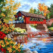 Схема вышивки «мостик»