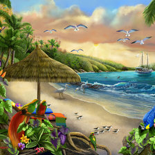 на берегу моря