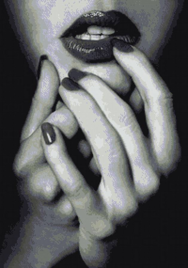 монохром - девушка - предпросмотр