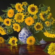 Схема вышивки «подсолнухи»