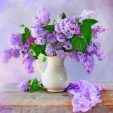 Схема вышивки «сирень»