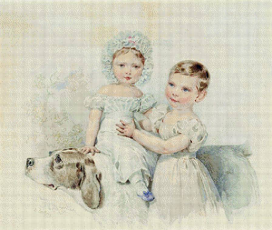 ДЕВОЧКИ С СОБАКОЙ - девочки, дети, собака - предпросмотр