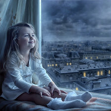 Схема вышивки «Голубые мечты»