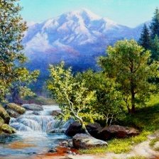 Схема вышивки «пейзаж»