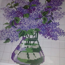 Схема вышивки «букет сирени»