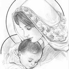 Схема вышивки «Мадонна»