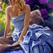 Схема вышивки «Девушка»