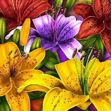 Схема вышивки «Лилии»