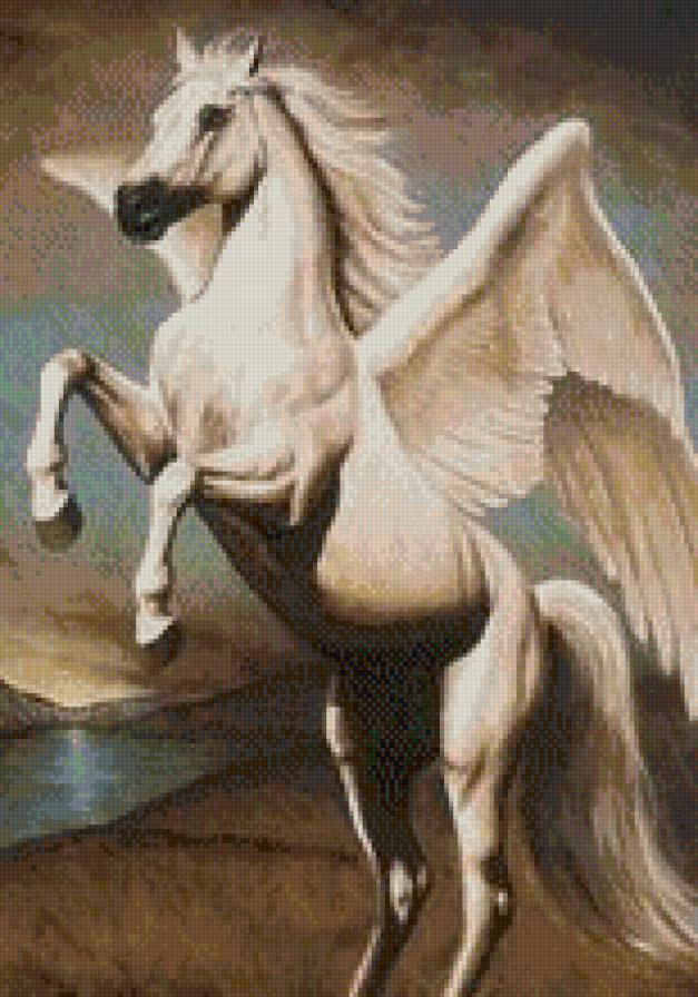 Пегас - вода, пегас, лошадь - предпросмотр