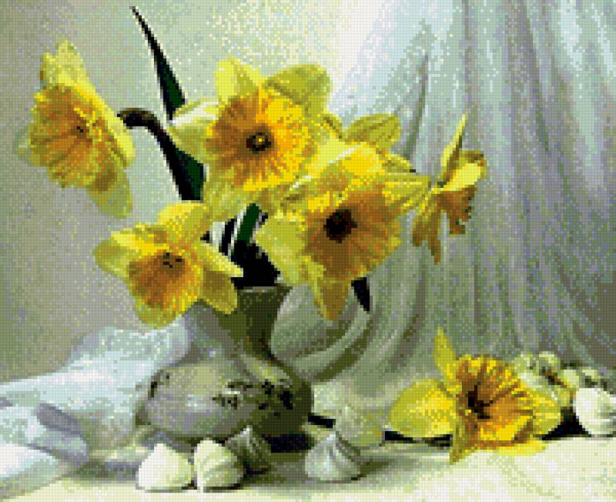 Нарцыссы - цветы, нарциссы, букет - предпросмотр