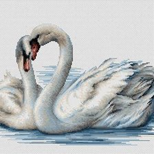 Схема вышивки «Лебеди»