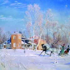 Схема вышивки «ЗИМА В УСАДЬБЕ»