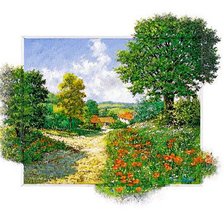 Схема вышивки «проселочная дорога»