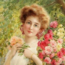 Схема вышивки «девушка»