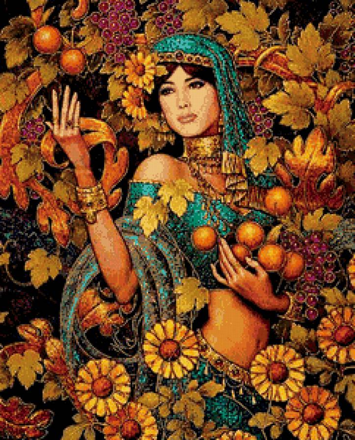 осень - девушка - предпросмотр