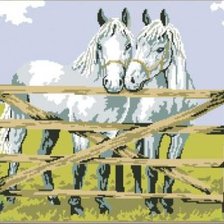Схема вышивки «Лошади»