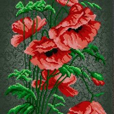 Схема вышивки «Маки»
