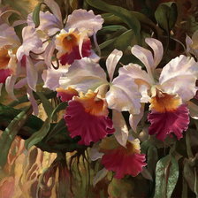 Схема вышивки «ирисы»