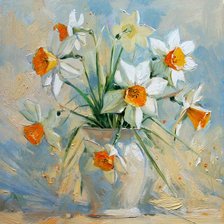 Схема вышивки «нарцис»