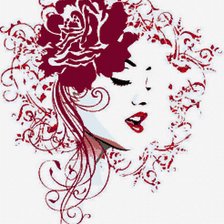 Схема вышивки «девушка»