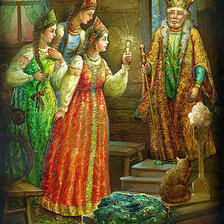 Схема вышивки «три девицы под окном...»